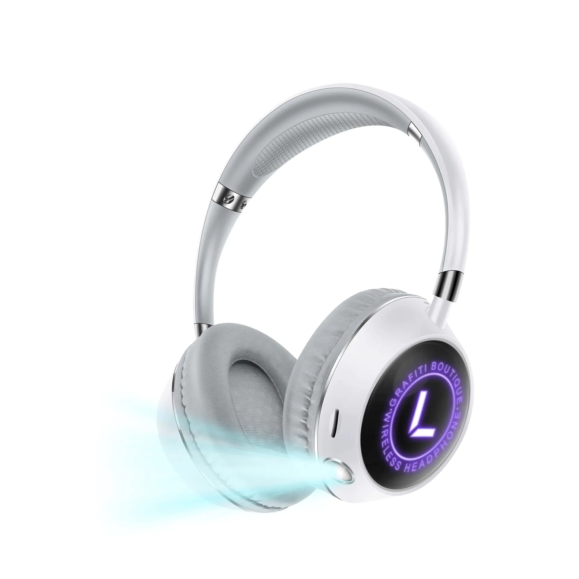 Wireless Over-Ear Bluetooth Headphones with RGB Lights